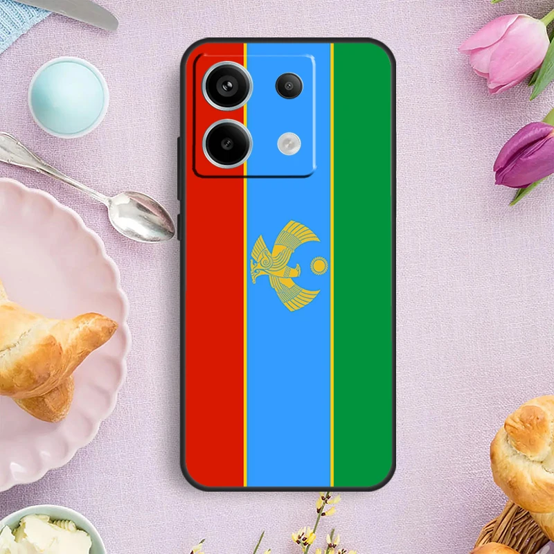 Dagestan Flag Coat Of Arms Phone Case For Redmi Note 12 11 9 10 13 Pro Plus 9S 10S 11S 12S Redmi 13C 9C 10C 12C Cover