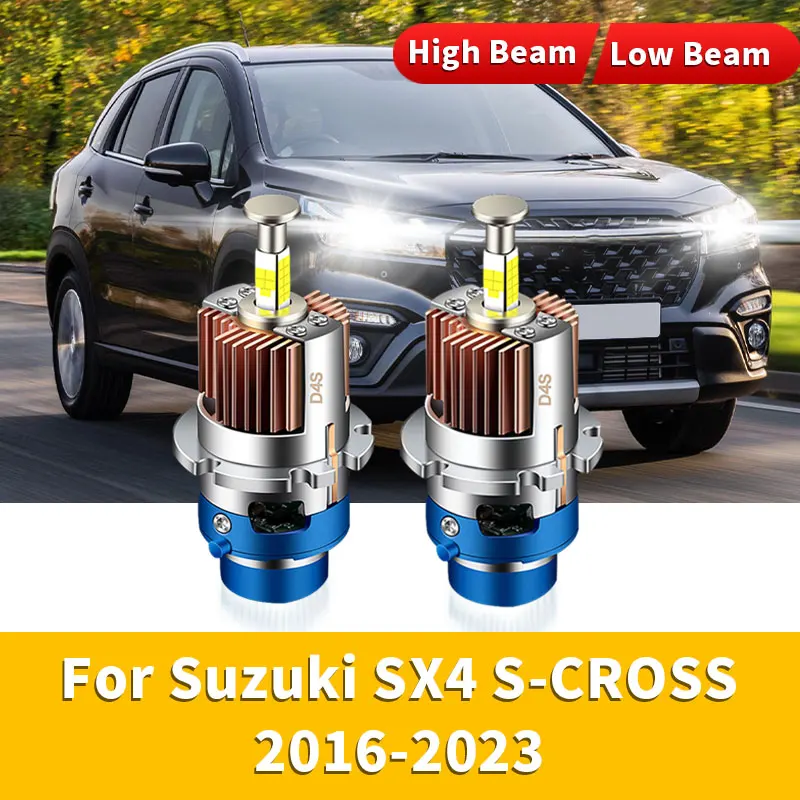 2Pcs For Suzuki SX4 S-CROSS 2016-2023 360 Led Headlight Canbus No Error HID Bulbs CSP 35W Super Bright Car Bulb 12V 6000K White