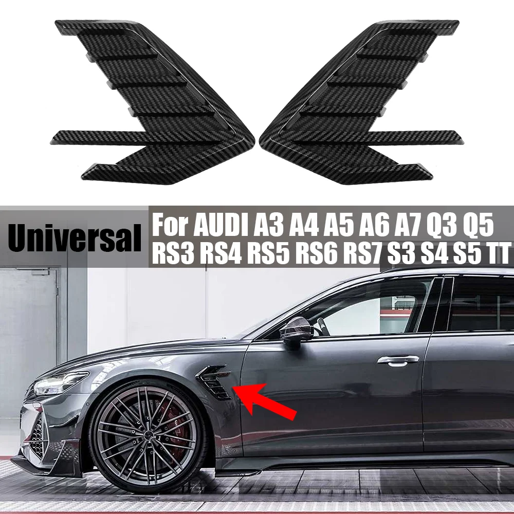 

Car Air Vent Sticker Side Fender Sticker For AUDI A3 A4 A5 A6 A7 Q3 Q5 S3 S4 S5 S6 S7 RS3 RS4 RS5 RS6 RS7 Trim Decoration Cover