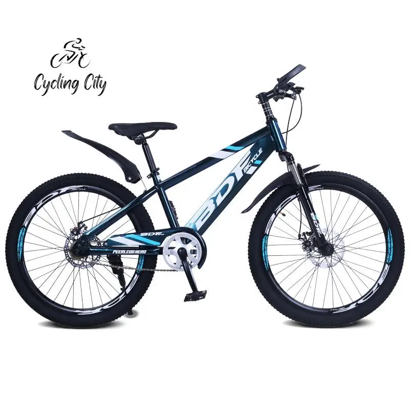 Cycling City Children Single-speed Bike Disc Brake Shock Absorption Children Mountain Bike 20/24 Inch Large Size Children Bike