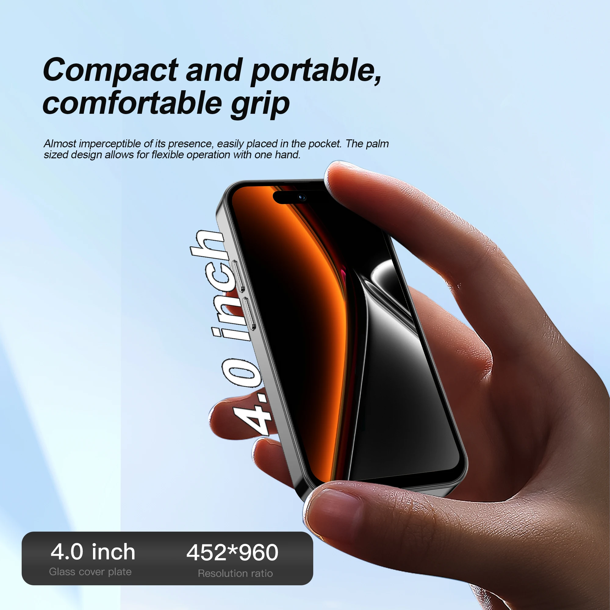 SERVO 3G WCDMA Mini Smartphone Android10.0 System 2GB+16GB Play Store WhatsAPP WiFi Hotspot Face Unlock 3.9