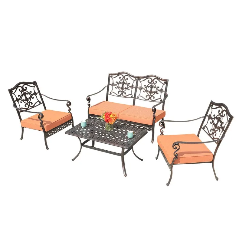 Outdoor Sofa Cast Aluminum Sofa Garden Pool Villa Waterproof