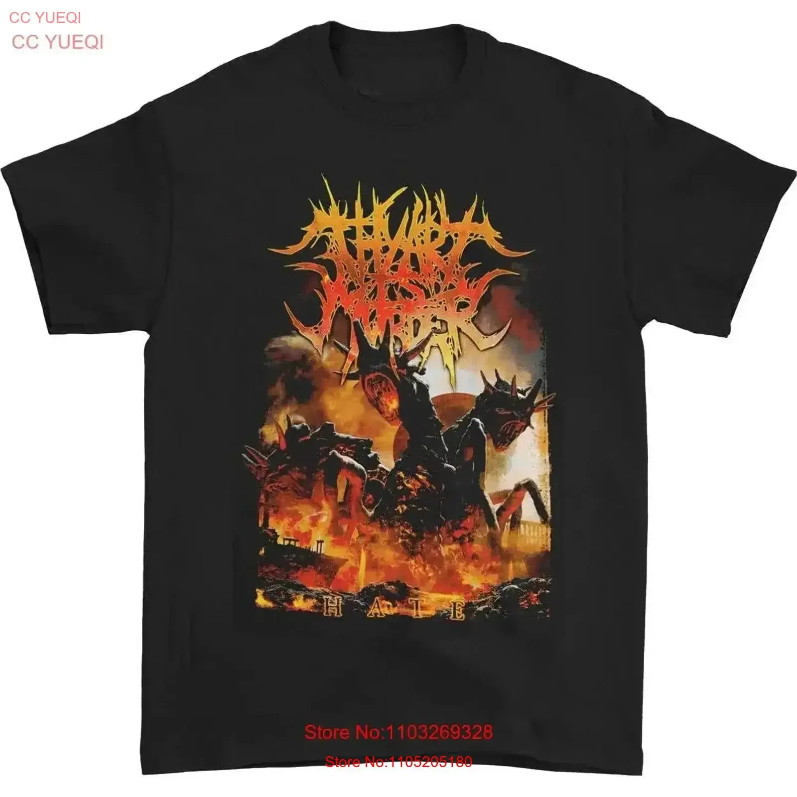 جديد Thy Art Is Murder band لمحبي S 5XL تي شيرت CR67 عتيق مغسول ملابس الشارع الشهير جرافيك امتدت ملابس يومية أوم #1