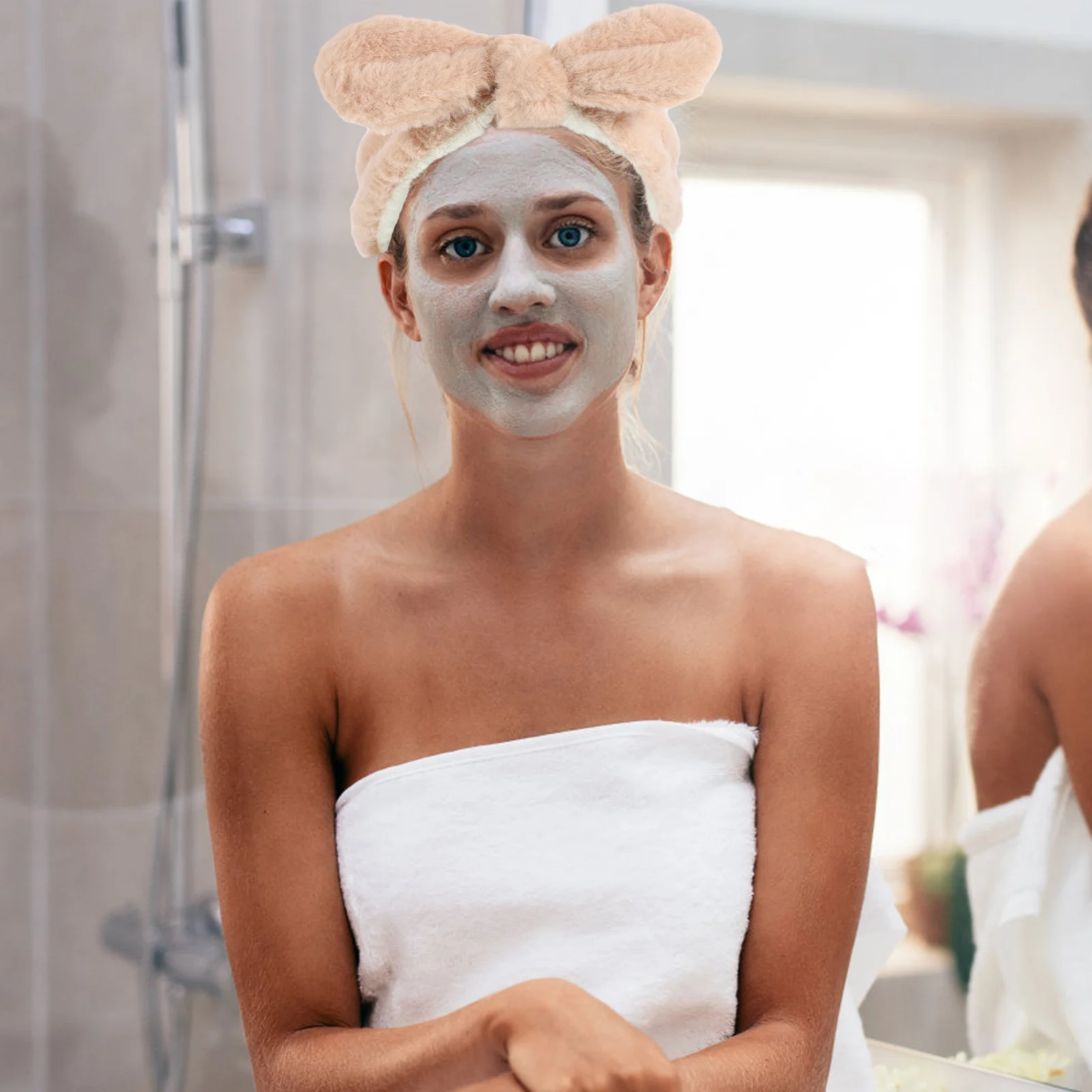 

Skin Care Headband Rabbit Ear Makeup Hair Band for Face Washing Soft Breathable Hairband Spa Headband for Women