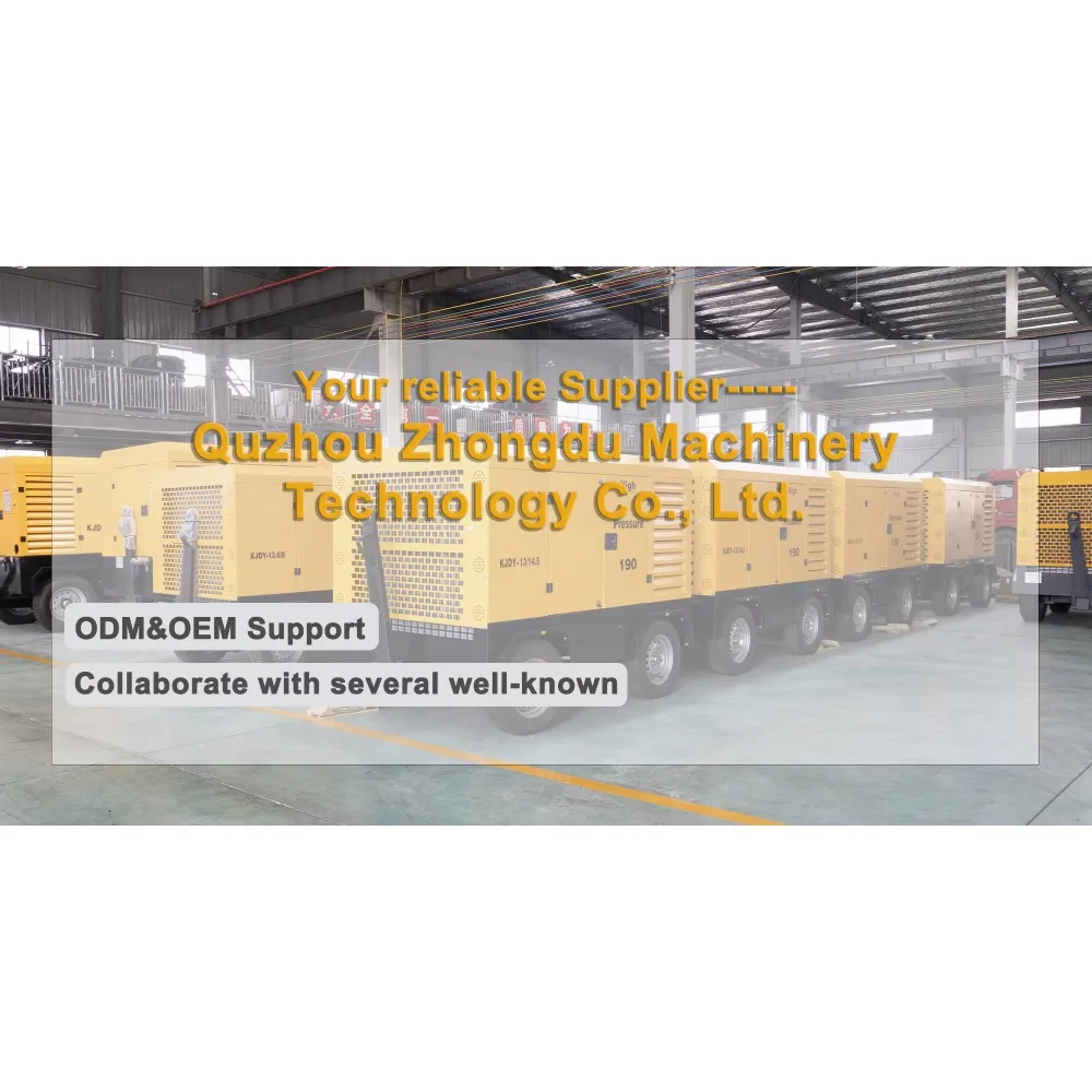 Compressores de ar de potência diesel personalizados de alta eficiência 20m3/min 20 Bar Mineração Compressor de ar de parafuso rotativo