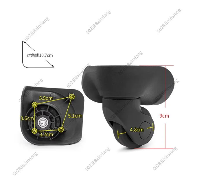 Travel Bag Rollers C11-A Luggage Universal Wheels Replacement, Suitcase Repair Parts, Trolley Case Casters