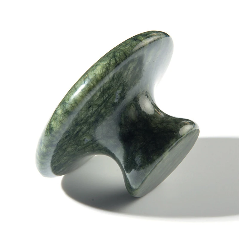Jade natural grande cogumelo em forma de massageador ciu jade raspagem beleza guache raspador beleza gua sha massagem pedra