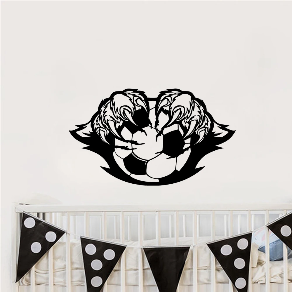 1 pc diy paw with football Home Decor Vinyl Wall Stickers For Kids Room Living Room Home Decor Wall Decoration Murals