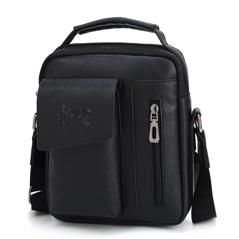 JEEP BULUO, bolso de mano para hombre, marca reconocida, tamaño grande, bolso de hombro, iPad de 9,7 pulgadas, informal, varios estilos de bolsos de negocios
