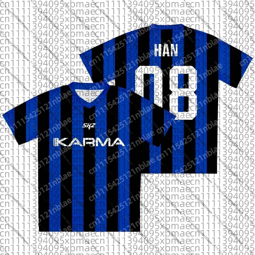2026 Kpop T-Shirt für Jungen, Mädchen, Damen, Herren und Kinder – S-SKZ Karma Jersey Casual Stray Korean Fan T-Shirt Harajuku Eltern-Kind-Outfit – Detail 5