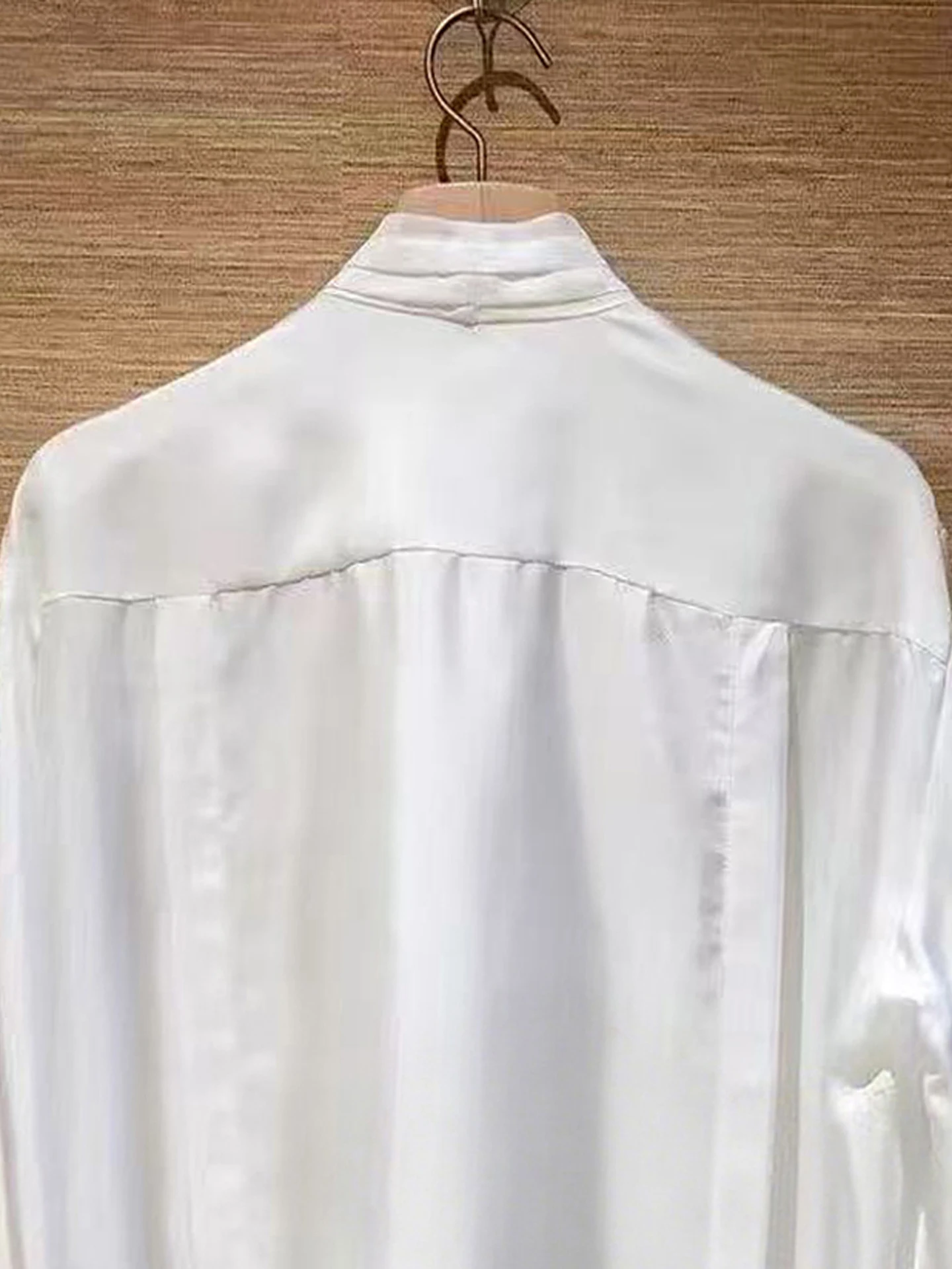 

S Home Nan You High End Women's Loose Silk irt Autumn Design Sensation Sa Women's Top Comfortable Breathable Casual irt