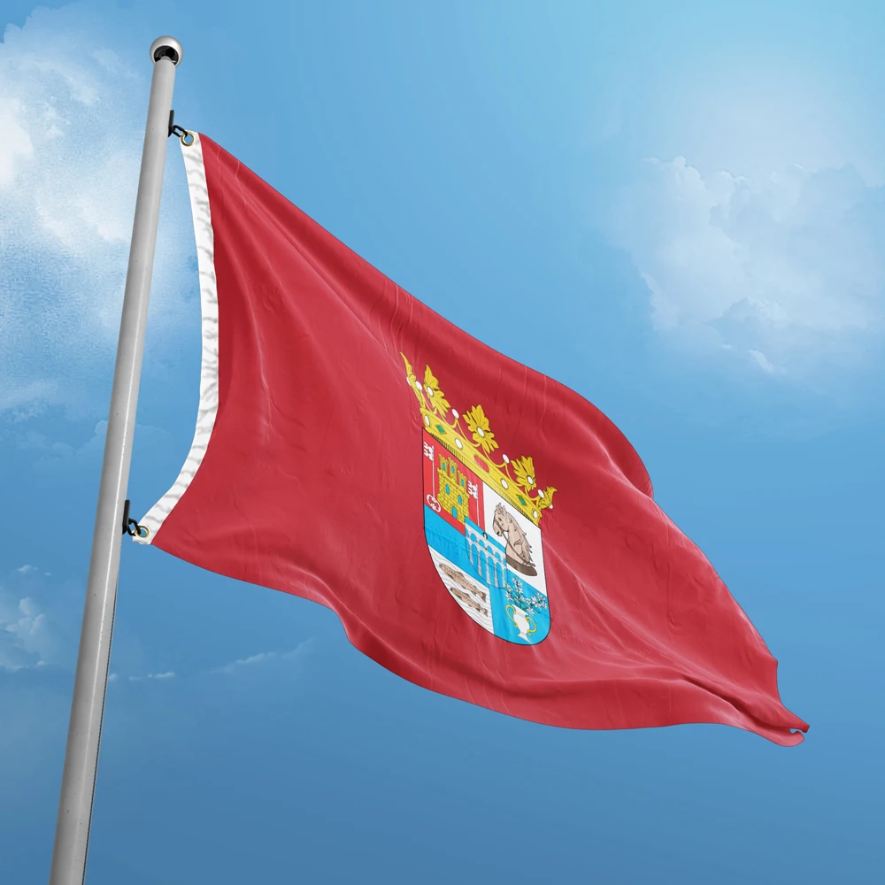 Bandera de Segovia 3 x 5 pies 90 x 150 cm Banderas provinciales de España Banners Logotipo personalizado Decoración del hogar Banner Poliéster Resistencia a los rayos UV