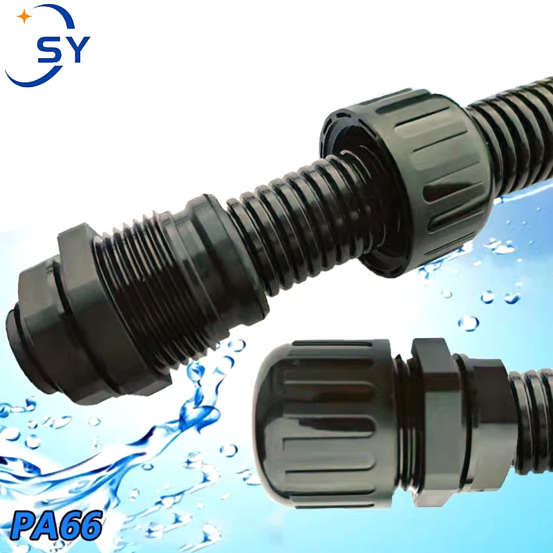 Bellows Waterproof Connector PG7-AD10/PG48-AD54.5 Wave Pipe Lock Head External Thread Connection To Withstand Water Pressure