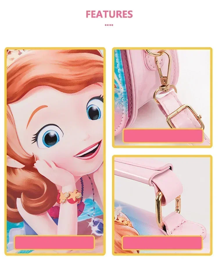 Disney Frozen 2 Elsa Anna  princess children\'s toys shoulder bag girl Sofia princess baby handbag  kid fashion shopping bag gift