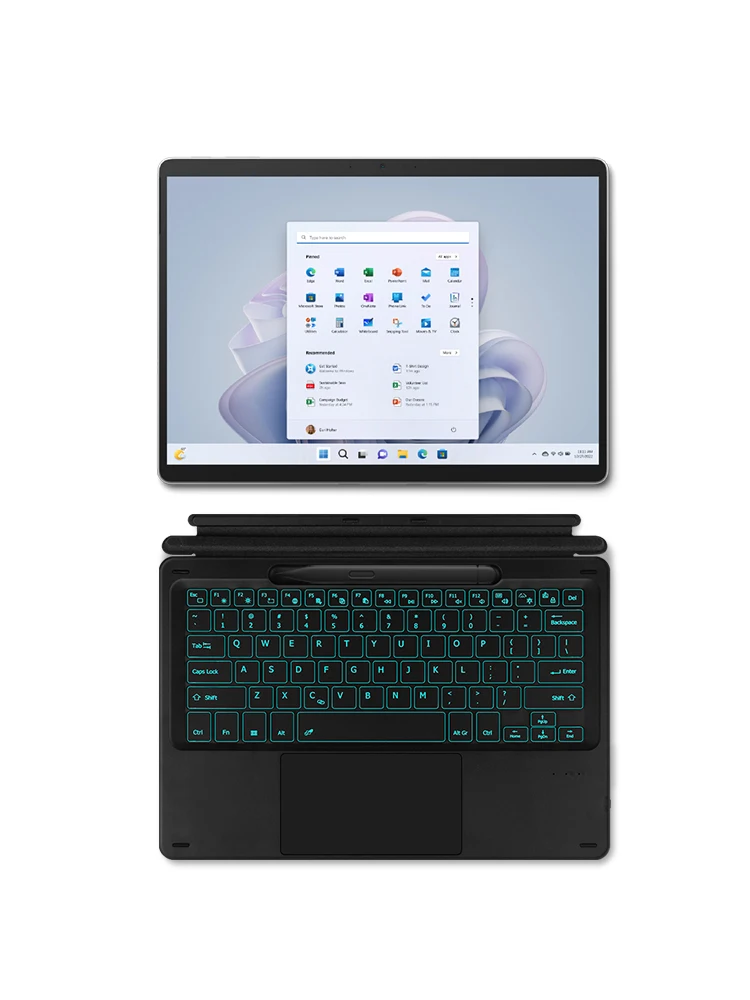 Backlight Keyboard For Microsoft Surface Pro 11 10 9 8 X Tablet Bluetooth TouchPad keyboard For Surface Pro 11 Pro11/10/9/8/X