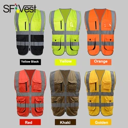 SFvest-Uniformes de travail de construction à haute visibilité, gilet de sécurité ZE, impression du logo de l'entreprise, livraison gratuite