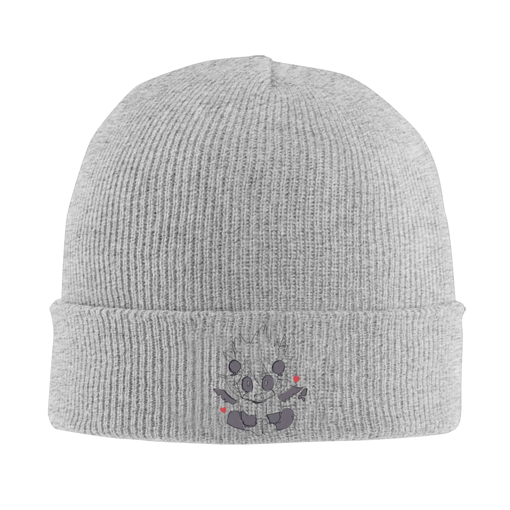 Cute Devil Knitted Hat Beanies Winter Hat Warm Acrylic  New Black Clover Cap Men Women Gift