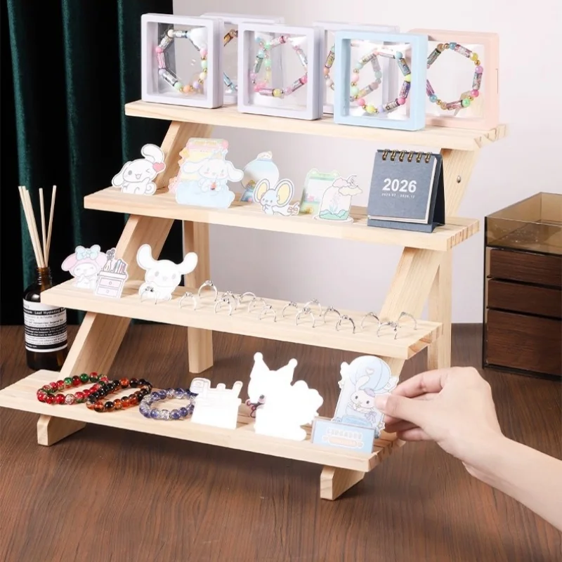 

Wooden Display Stand, Wooden Earring Display Wood Cupcake Stands, Detachable Wood Tiered Jewelry Card Display Stand
