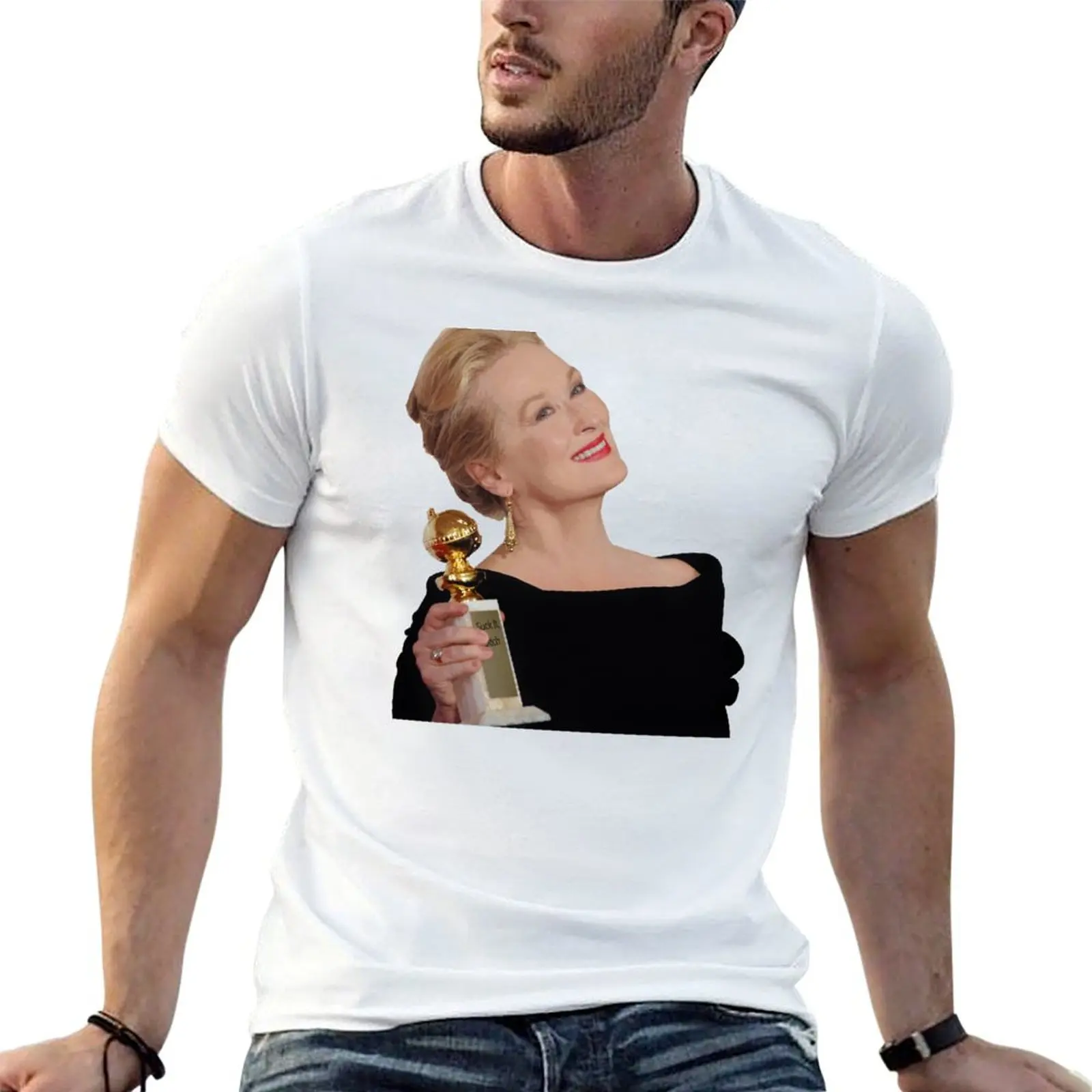 

Meryl Streep: All The Awards T-Shirt cotton t shirts man 100% t shirt for man T-Shirt