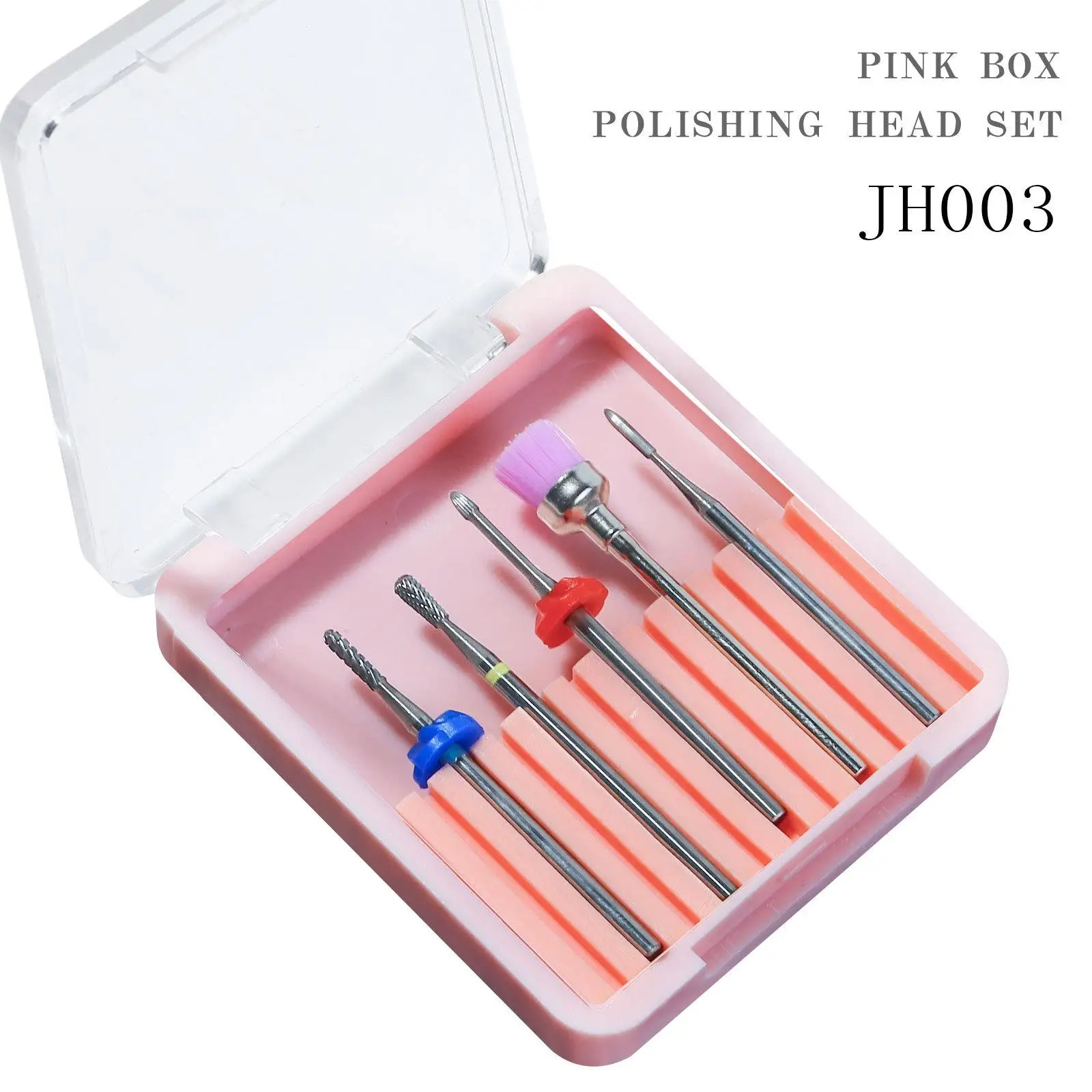 5 Pieces Bits, Tungsten Steel, Ceramic Kits for Remove Polishing Poly Acrylic Nails Manicure Home Use Salon Spa