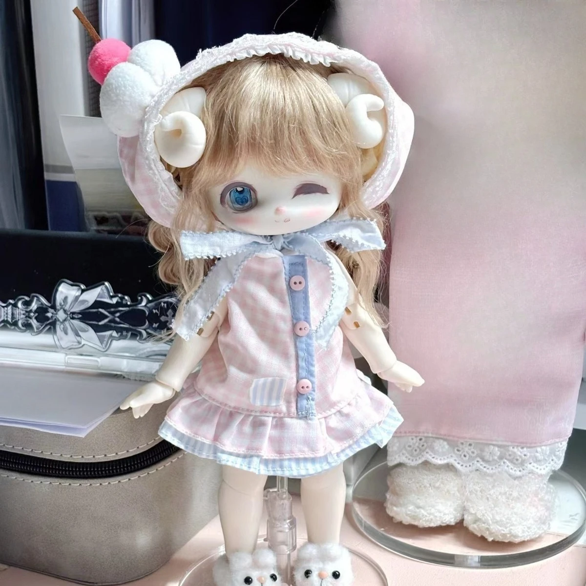 Fashion 1/6 Doll's Clothes Suit for 30cm Bjd Doll Cute Dress Set Girl Toys Dress Up Play House Gift Doll Accessories, No Doll