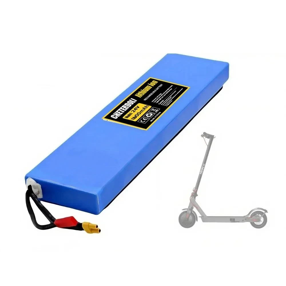 

Lithium Battery Pack 7S2P 25.2V 6000mAh Replacement for 29.4V Electric , High Power Scooter Battery with BMS & Charger Port