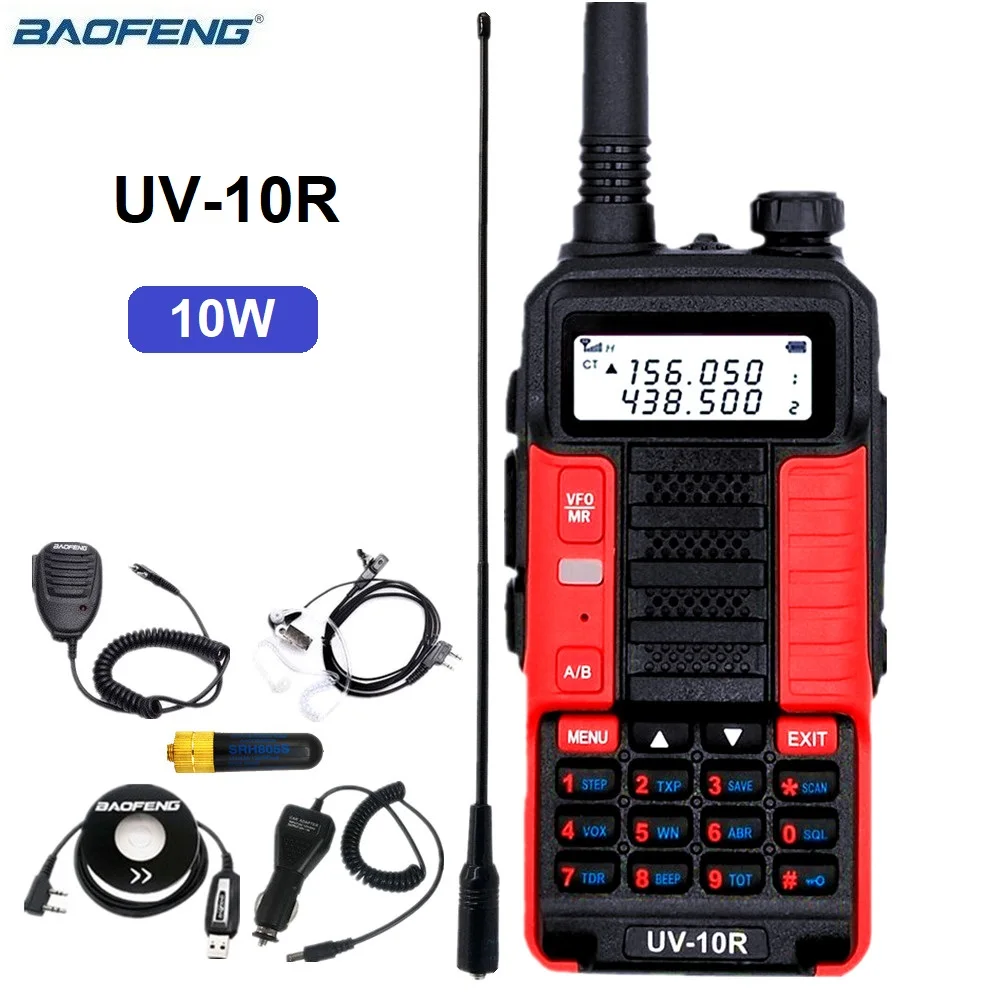 10W Walkie Talkie Baofeng UV-10R Ham Radio Station Amateur Radio Communicator hf Transceiver Updated UV5R Scanner for Hunting