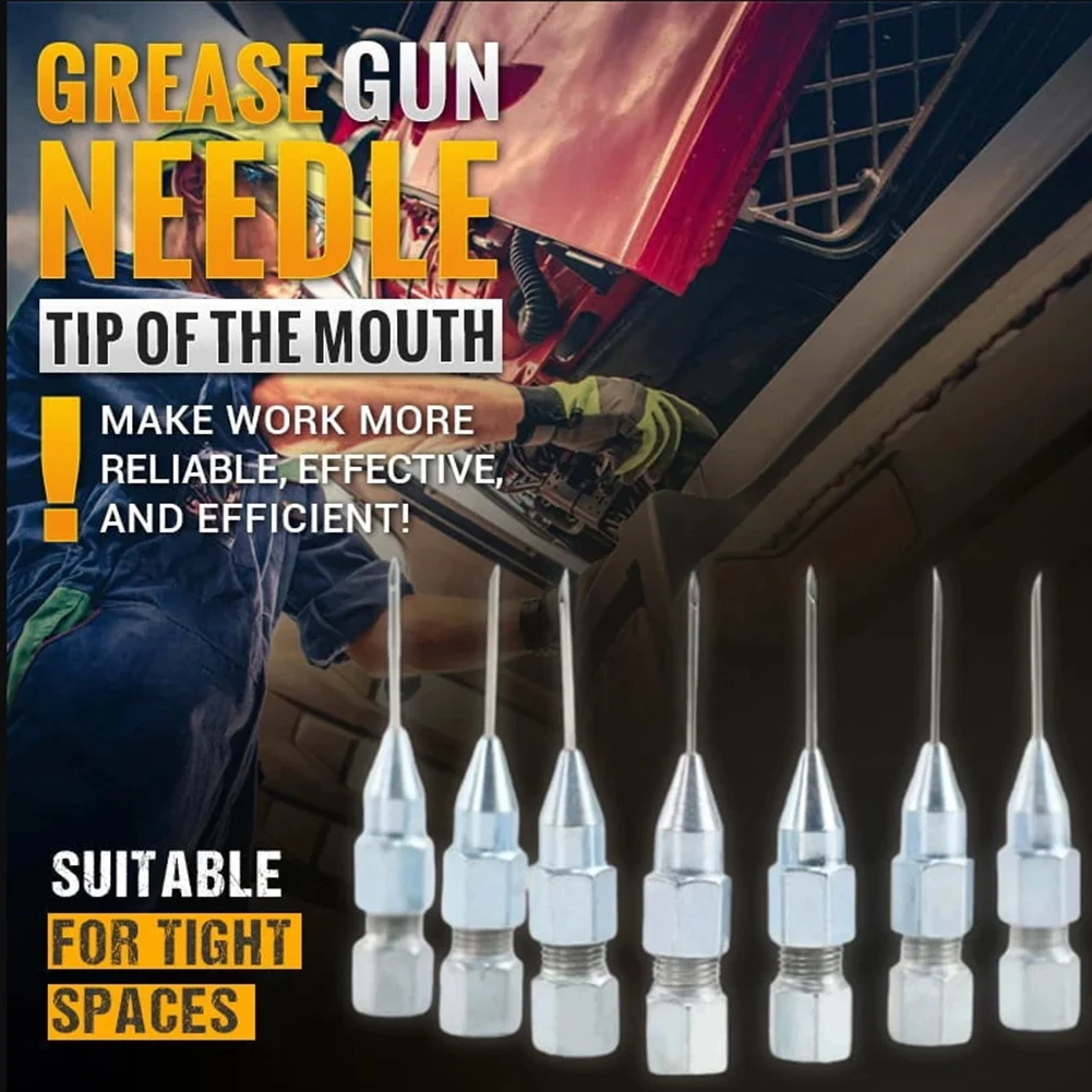 Needle Nose Grease Tool Dispenser Nozzle Adaptor Grease Needle Tip of the Mouth Grease Nozzle Grease Accessories 10Pcs