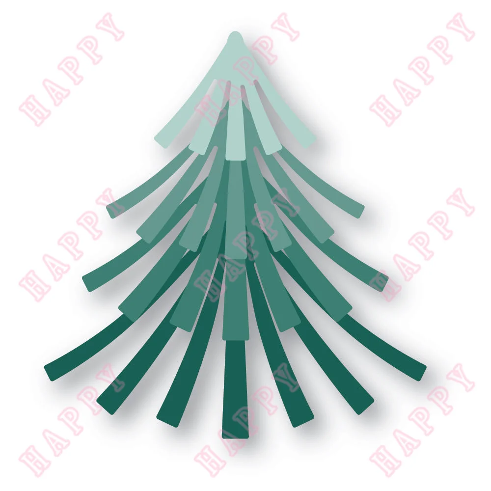 Metal Cutting Dies Wide Pine Needle Shoots Merry Christmas Handcraft DIY Scrapbooking Decorative Embossing Paper Craft Template