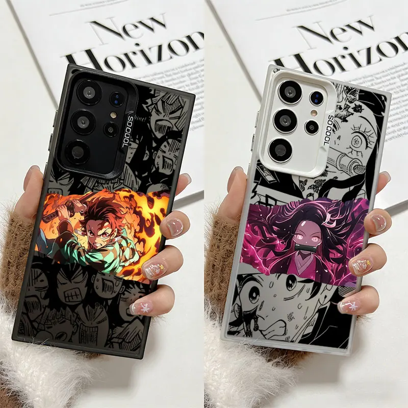 Funda Phone Case For Samsung Galaxy S26 Edge S25 S24 S23 S22 Ultra S21 S20 FE S10 Plus Kimetsu No Yaiba Demon Slayer Anime