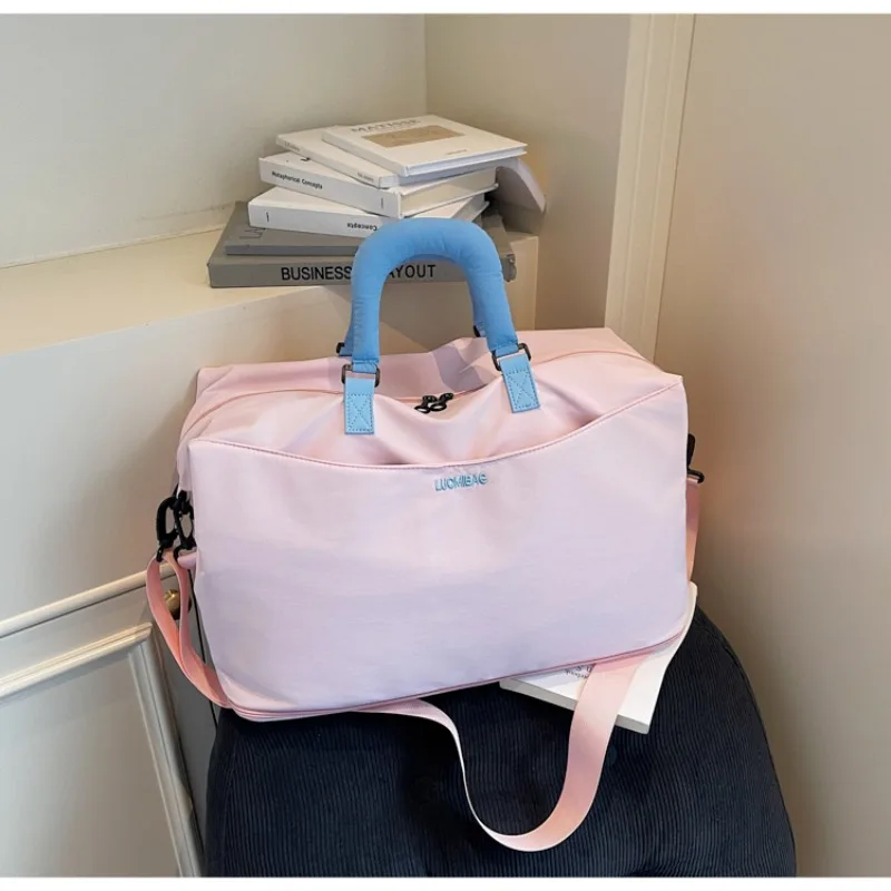 

2025 High Quality Large Capacity Simple Shoulder Bag Solid Color Oxford Zipper Travel Handbag Fashion Soft Trendy Crossbody Bag