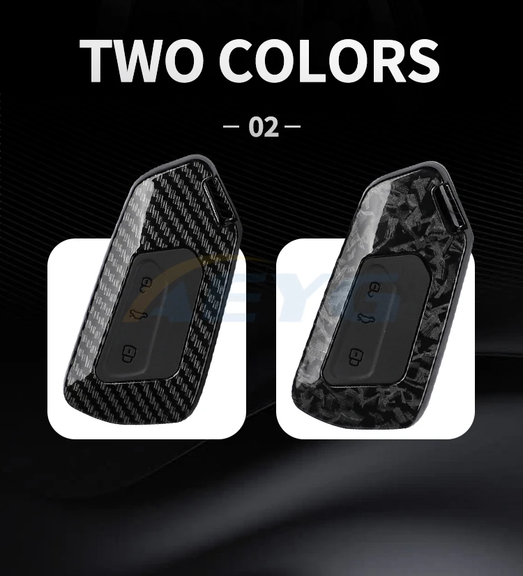 ABS Carbon Faser Auto Schlüssel Fall Abdeckung Für VW Volkswagen Golf 8 Mk8 Koda Octavia 3 Tasten Smart Keyless control Shell Zubehör – Detail 4