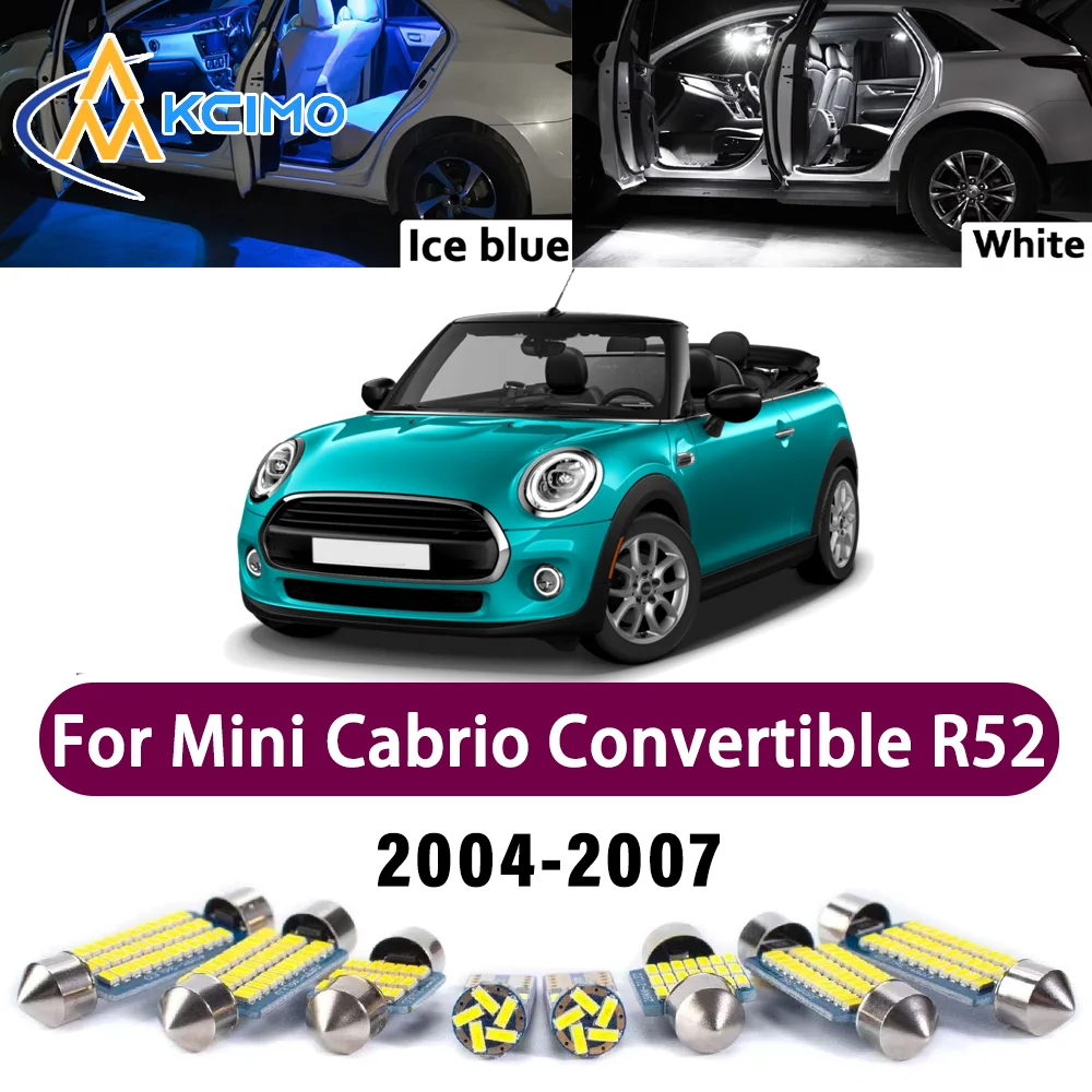 

Premium LED Interior Lighting Kit for Mini Cabrio Convertible R52 2004-2007 High-Quality Error-Free Dome Map Trunk Auto Lamps