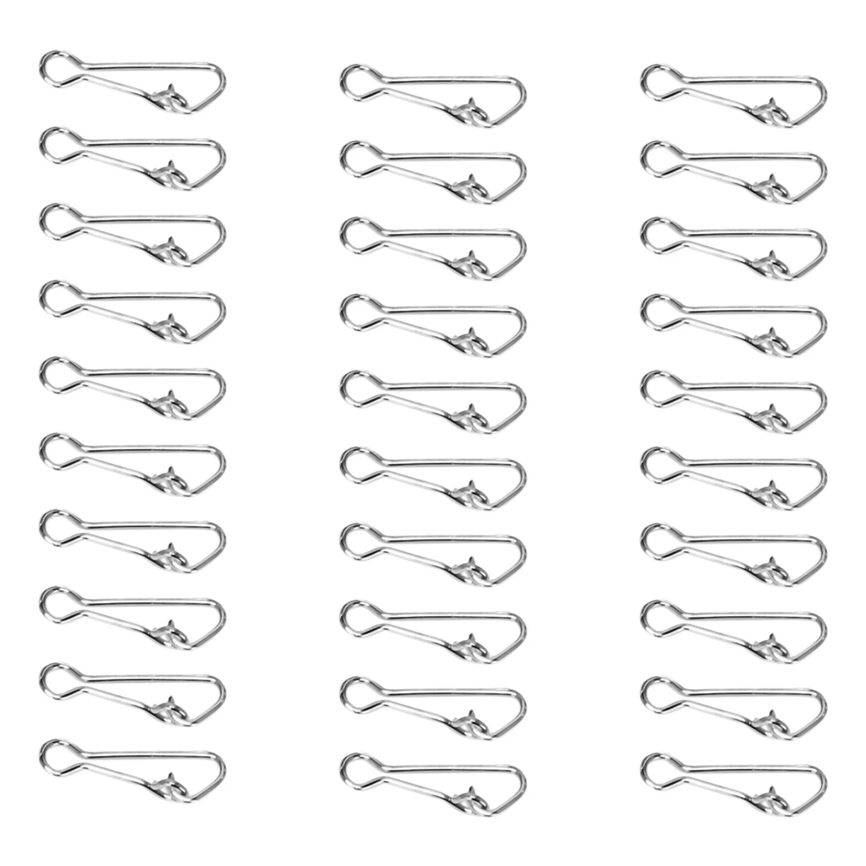 100Pcs Fishing Hooked Snap Links Fishing Swivel Snap Hook Line Connector Carp Fishing Tackle