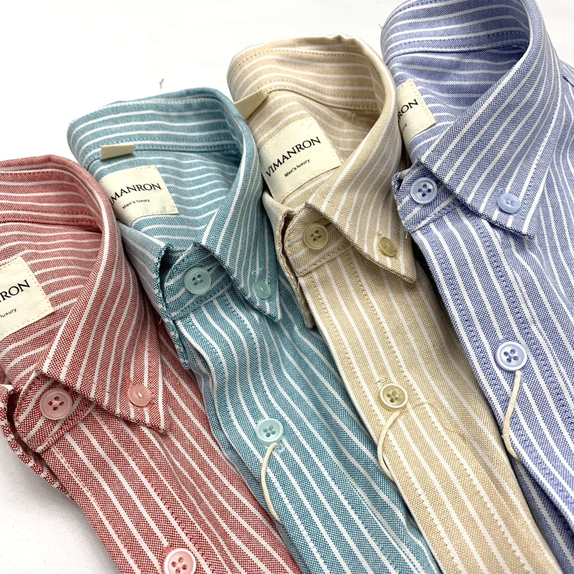 

Оксфордская полосатая рубашка, мужская японская ретро молодежная хлопковая японская формальная деловая повседневная рубашка на пуговицах с длинными рукавами