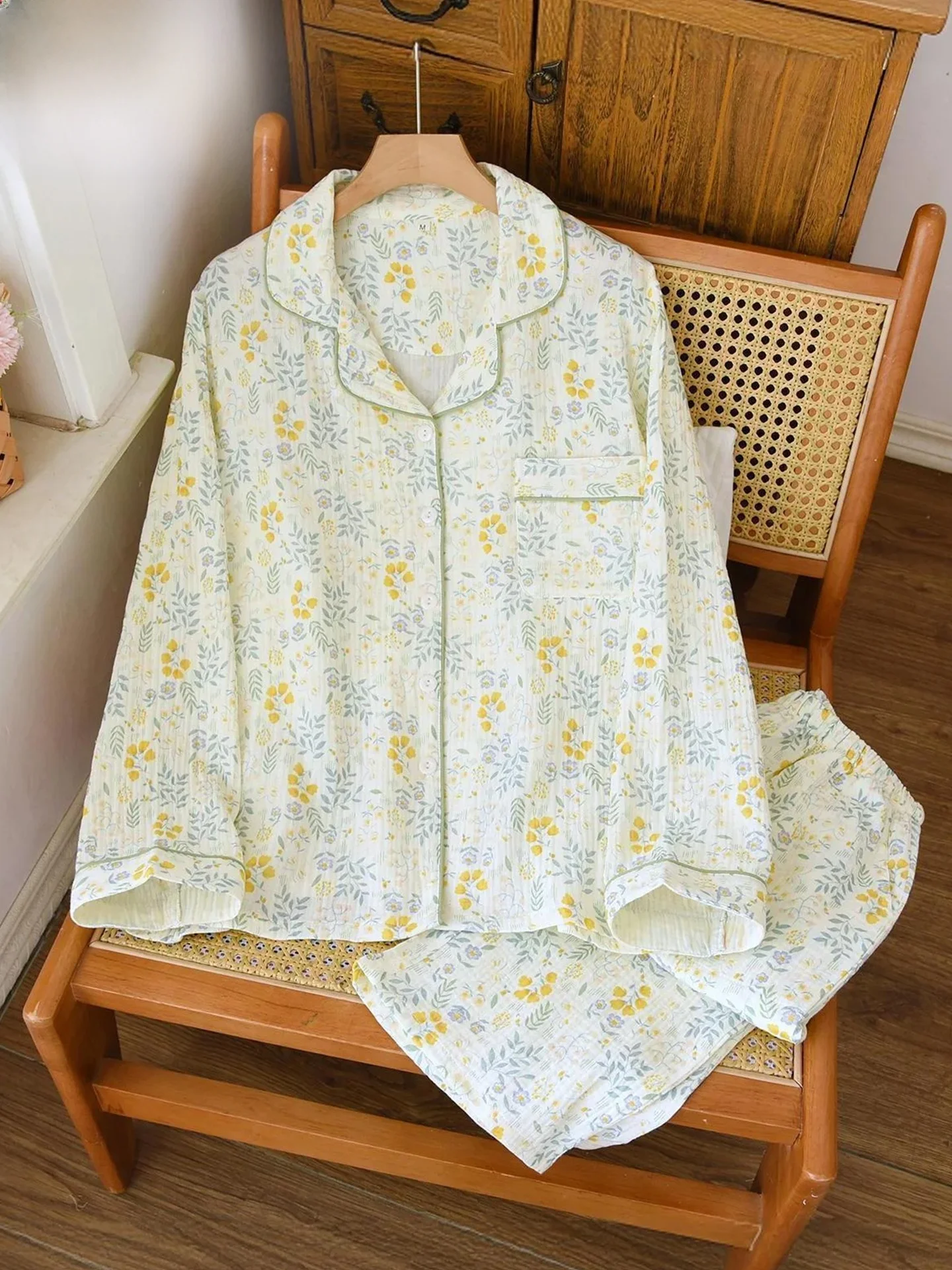 pure-cotton-flannel-spwear-women's-long-sve-home-clothes-set-spring-summer-country-sle-floral-print-cotton-linen-card
