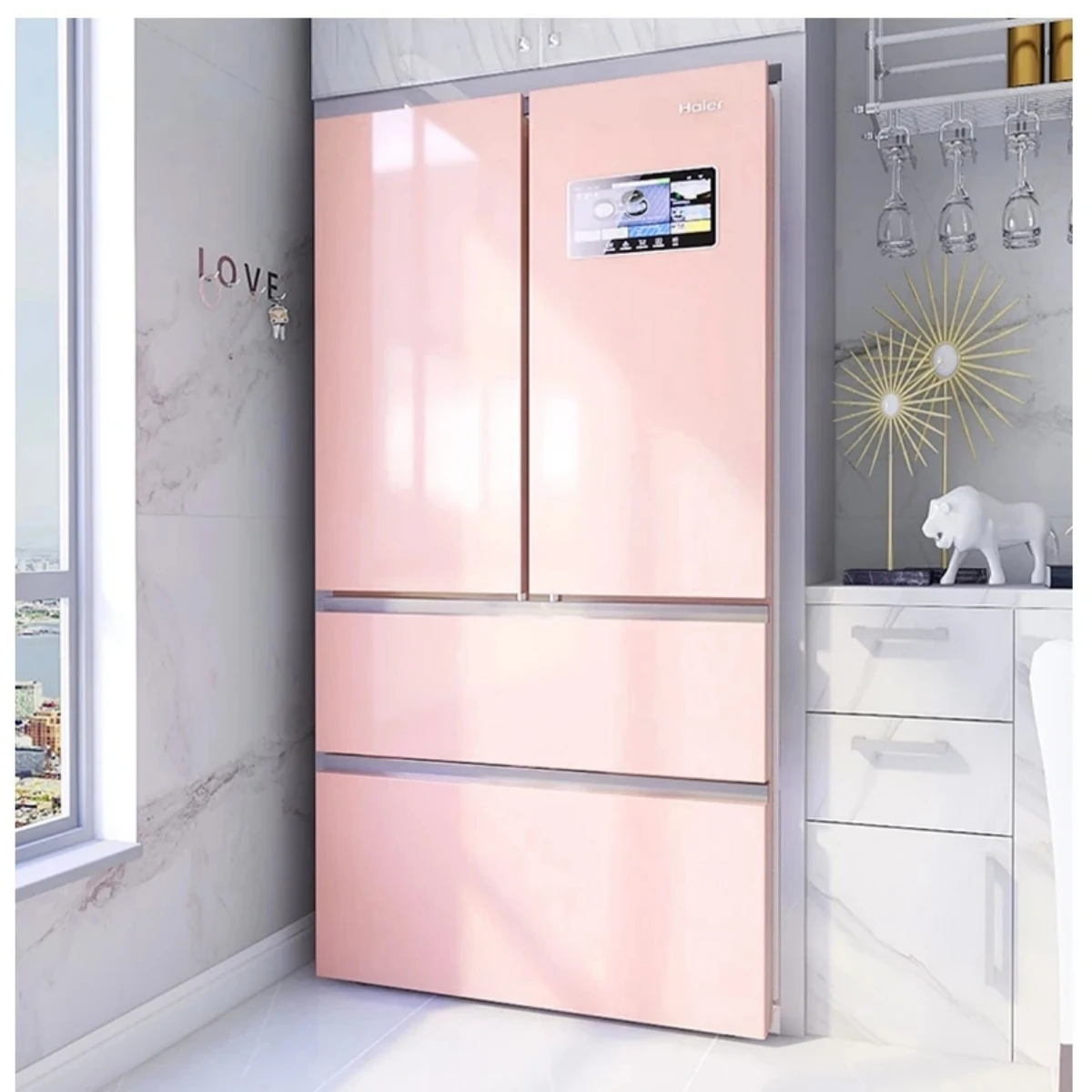 PVC-Perlenfolie, wasserdichte Tapete, Zimmer, DIY, selbstklebend, Schwarz/Weiß, Kleiderschrank, Küche, Hochglanzpaste, Möbel-Wandaufkleber – Detail 8