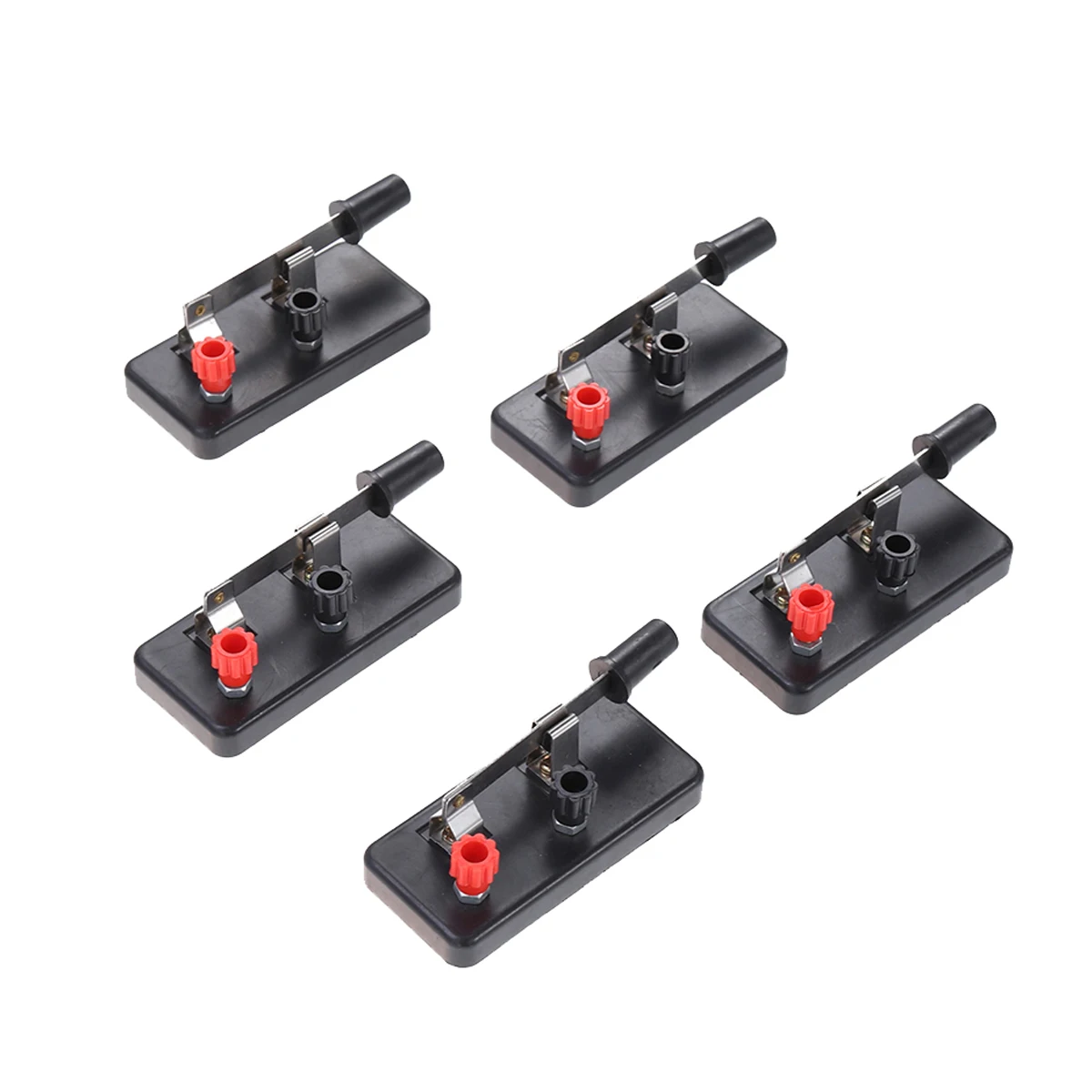 

5 pcs 36V 6A Single-Pole Single-Throw Switch Black Home School Teaching Experiment Spst Button On Off Terminal Control Accessory