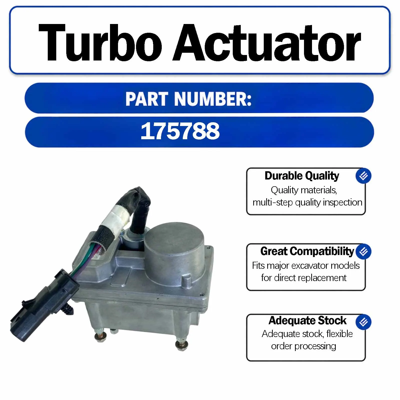 S300V Series 12V Turbo Eletronic Actuator 175788 For Navistar Harvester DT466/570 Engine 2003-08