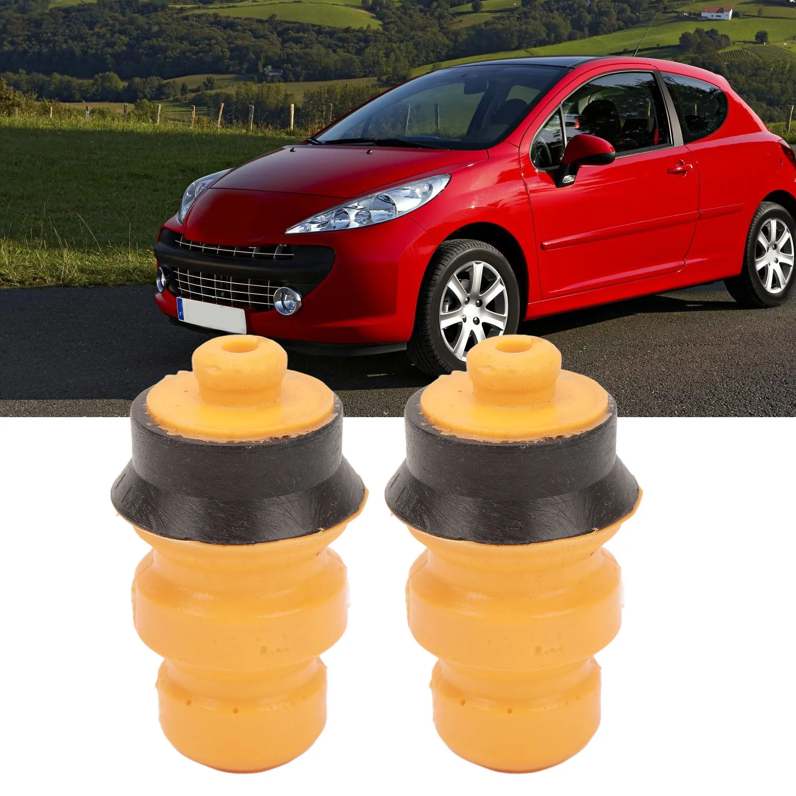 Rear Axle Suspension Shock Buffer Block Absorber Mount 516680 Bump Stop Buffer Block Replacement for Peugeot 207 301 2008