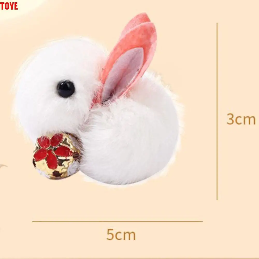 

Little Rabbit Mid-autumn Rabbit Plush Keychain Plush Mid-Autumn Bell Bunny Plush Pendant DIY Portable Plush Schoolbag Pendant