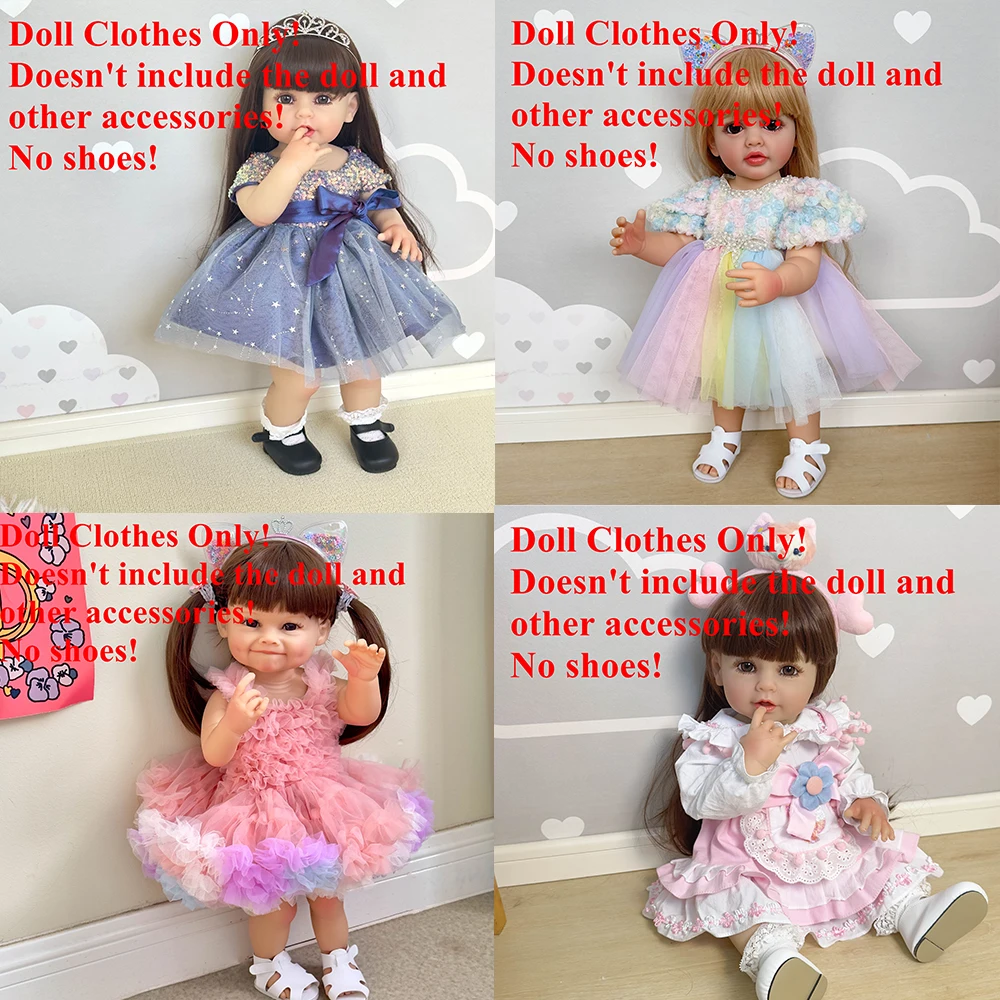 

Reborn Dolls Dress for 22 inch 55-57cm Bebe Reborn Clothing Children Girl Gift Many Styles NPK Doll Clothes