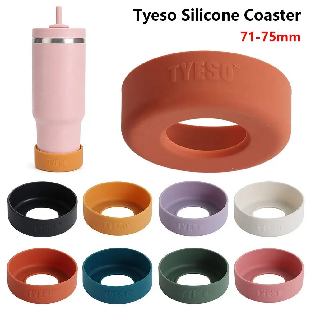 1Pcs New Anti Slip Bottle Cover Protective Mug Cup Silicone Coaster Universal 71-75mm Bottom Sleeve for Tyeso Mug