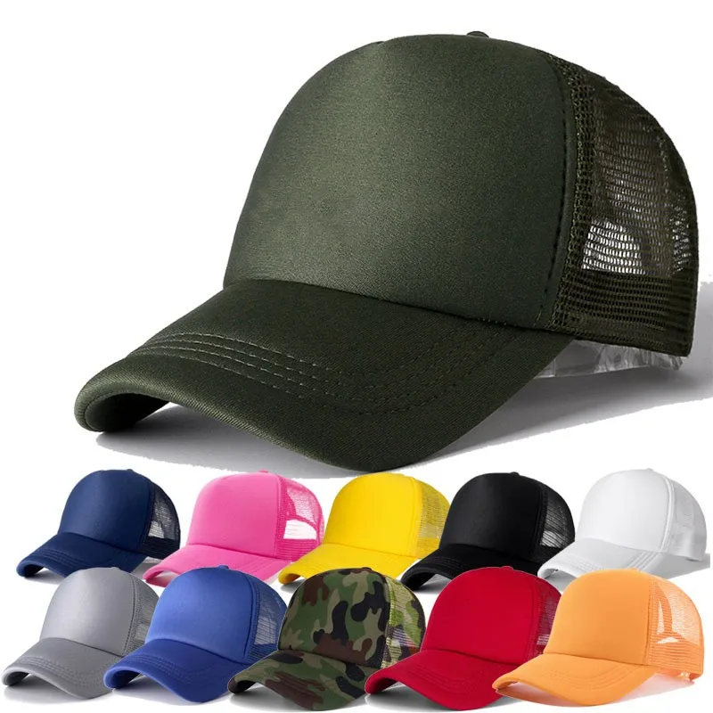 Summer Mesh Baseball Cap Men Women Casual Breathable Outdoor Fishing Hat Snapback Trucker Caps Adjustable Sunscreen Visor Hats