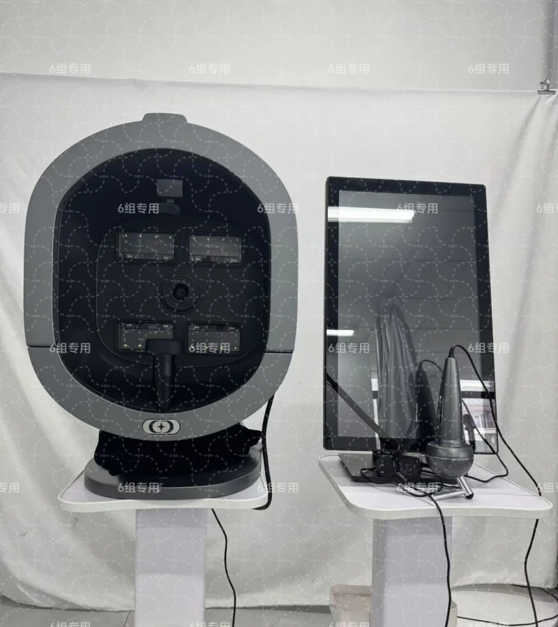 Máquina analizadora de piel para detección de aceite y humedad Facial, con cámara HD y informe en tiempo Real, dispositivo de prueba de piel Facial para salón de belleza