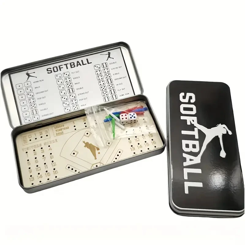 

Portable Wooden Baseball Dice Game - Sports-Themed Family Game Night, No Electricity Needed, Bachelor Party, Christmas