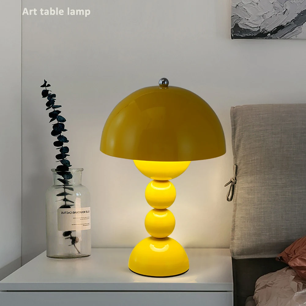 Nordic LED Table Lamp with Top Touch Switch Bedroom Bedside Flower Bud Desk Lamp Living Room Dining Table Decoration LED Light