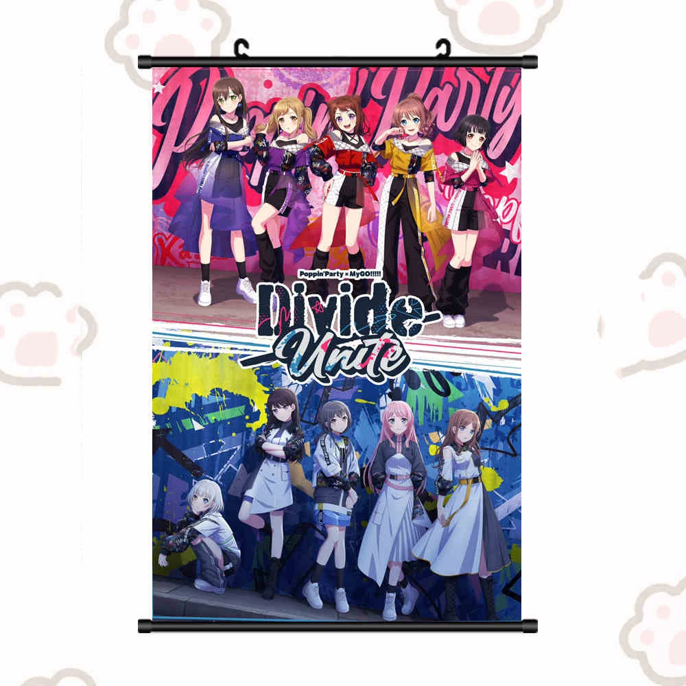 

Игра BanG Dream! Это МиГО! Плакат Takamatsu Tomori Nagasaki Soyo Rikki, косплей, прокрутка, настенный постер, домашний художественный декор