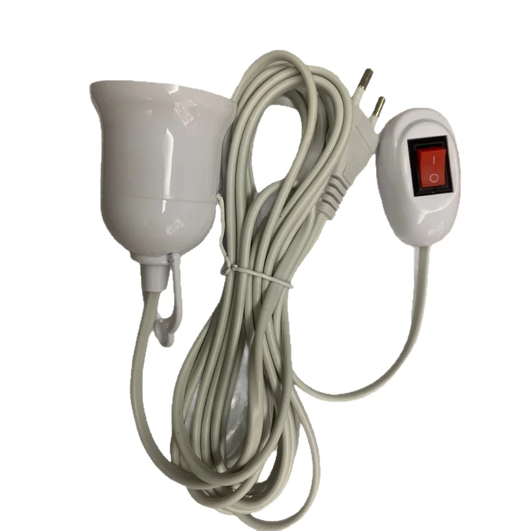 

3/5/10m Lamp Bases Universal With Switch, E27 Screw Lamp Holder, LED Bulb Socket Adapter, Suspension Two Plugs Tools lamp bases