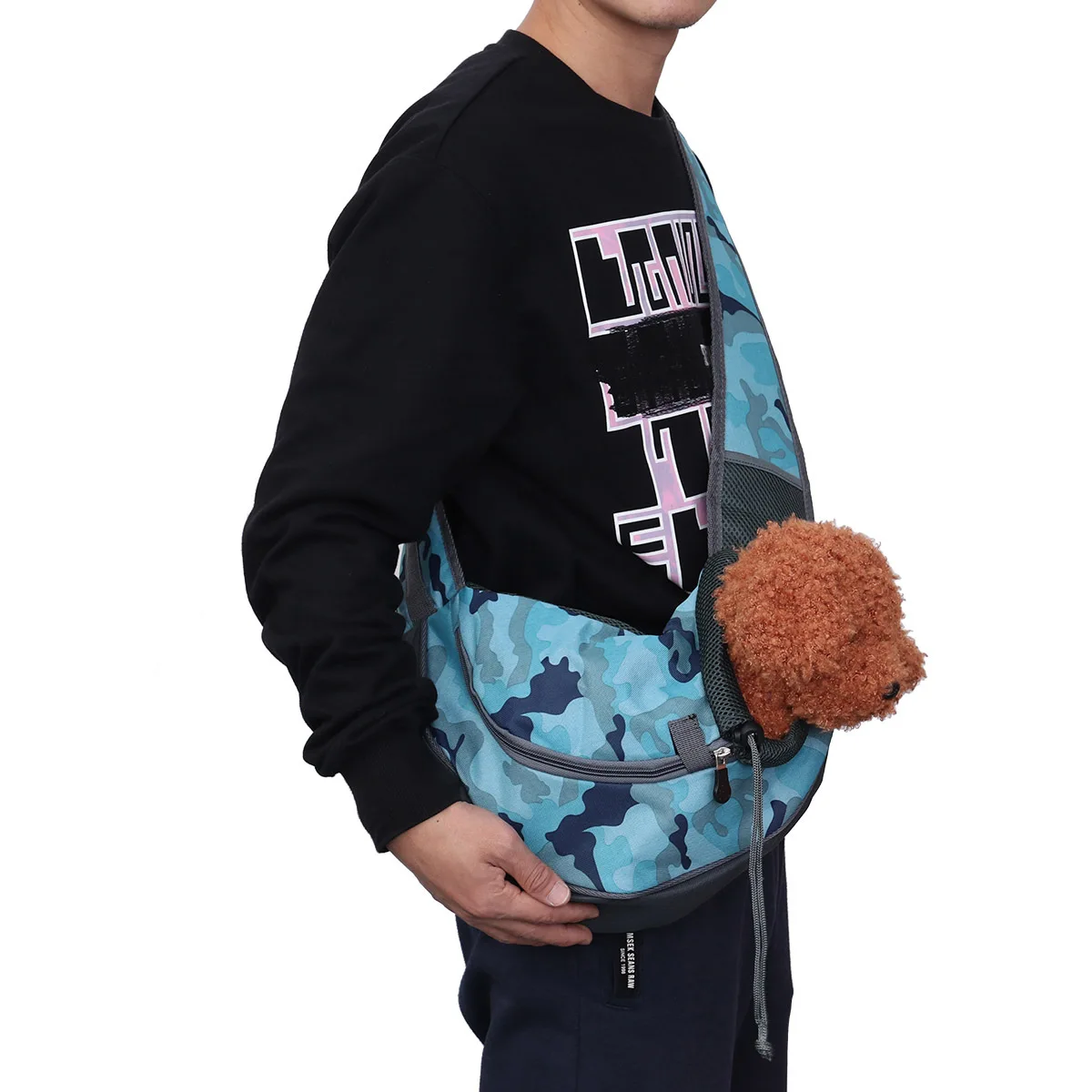 

Pet Sling Carrier Small Dog Cat Comfortable Safe Hands-Free Travel Tote Shoulder Bag Size S Blue Pet Supplies Dog Carrier